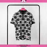 J.Lindeberg Golf Shirt - 30Y Tour Tech Argyle Regular Fit - Black SH26