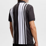 J.Lindeberg Golf Shirt - 30Y Tour Tech Stripe Regular Fit - Black SH26