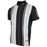 J.Lindeberg Golf Shirt - 30Y Tour Tech Stripe Regular Fit - Black SH26
