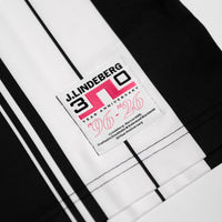 J.Lindeberg Golf Shirt - 30Y Tour Tech Stripe Regular Fit - Black SH26