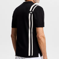 J.Lindeberg Golf Shirt - 30Y Wallis Knit Regular Fit - Black SH26