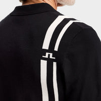 J.Lindeberg Golf Shirt - 30Y Wallis Knit Regular Fit - Black SH26