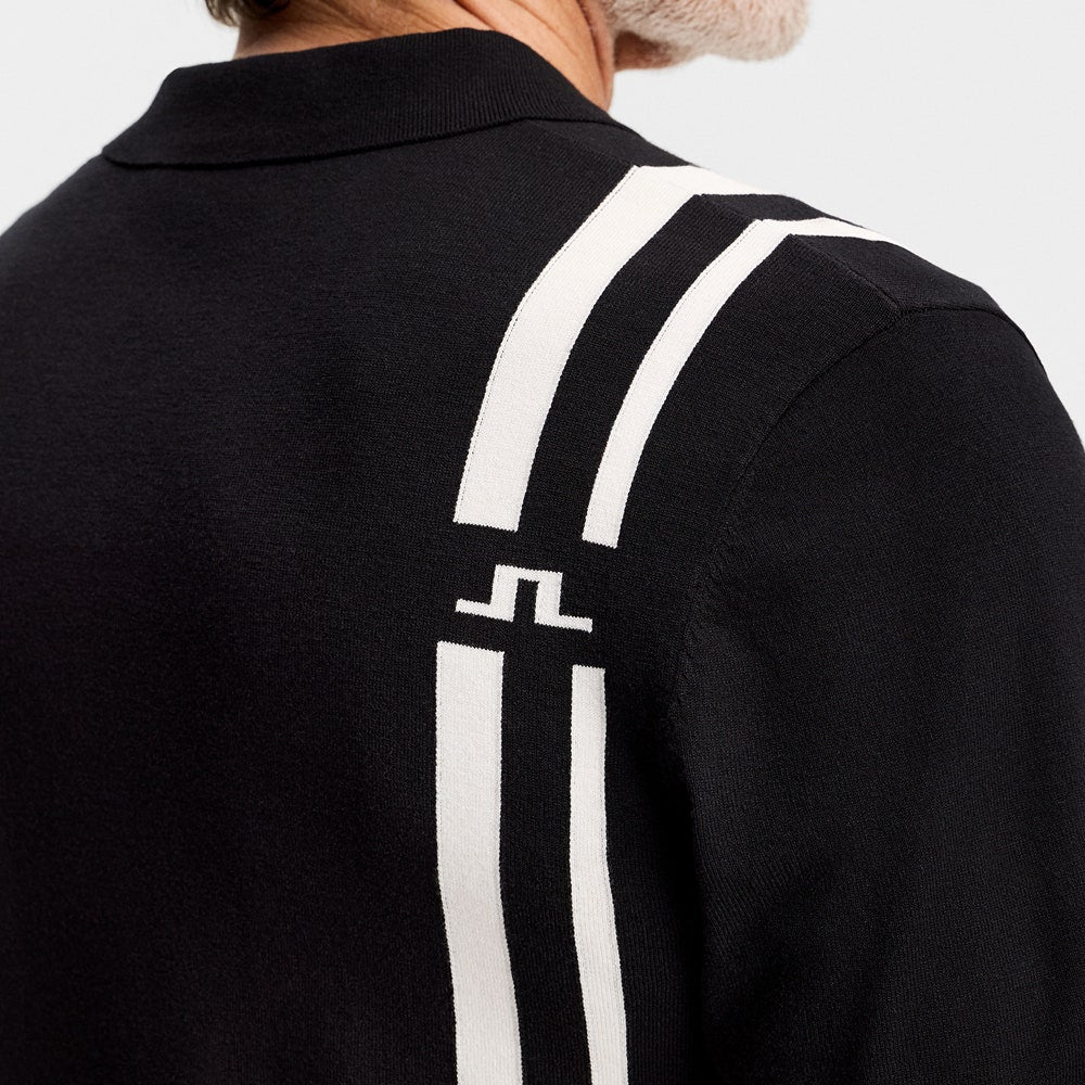 J.Lindeberg Golf Shirt - 30Y Wallis Knit Regular Fit - Black SH26