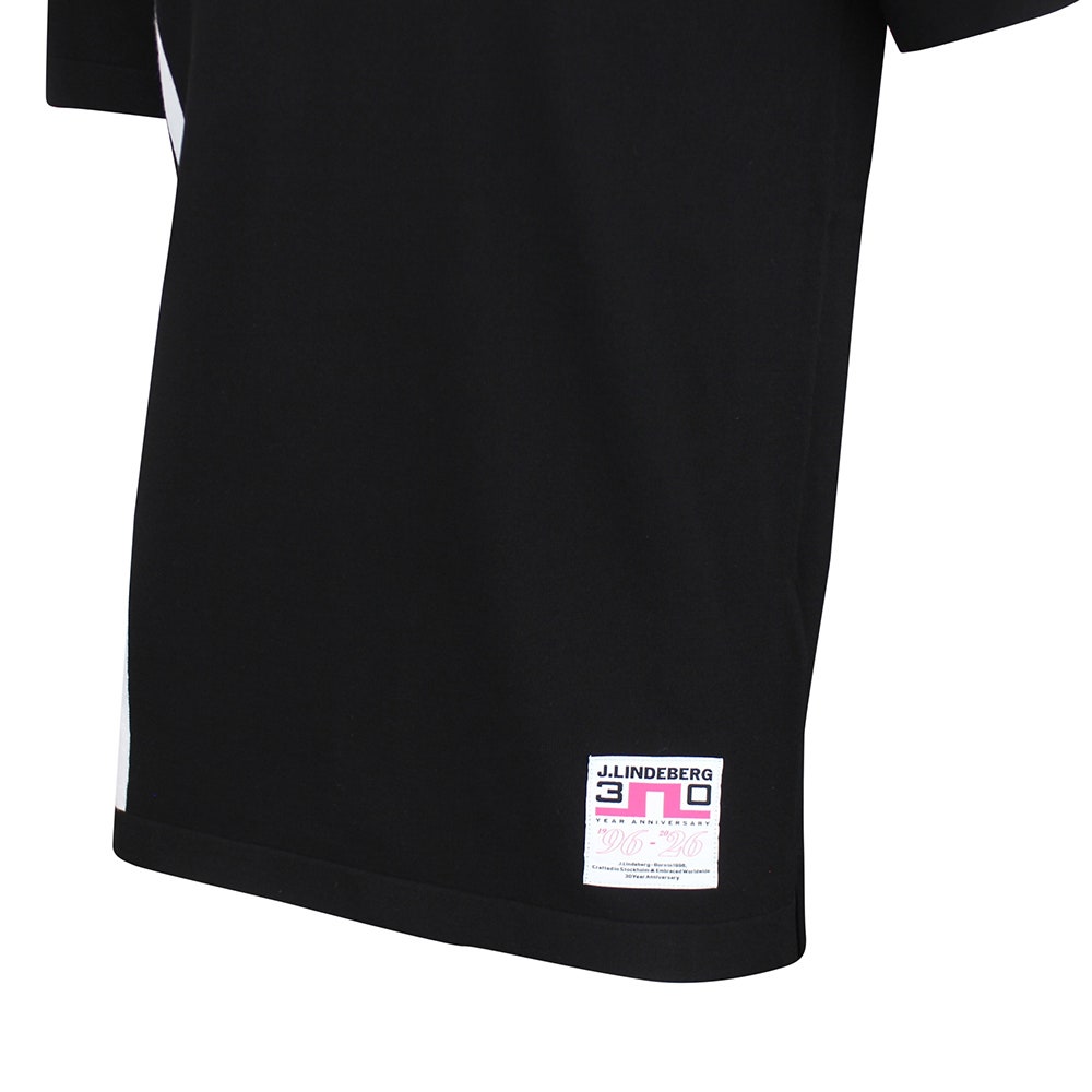 J.Lindeberg Golf Shirt - 30Y Wallis Knit Regular Fit - Black SH26