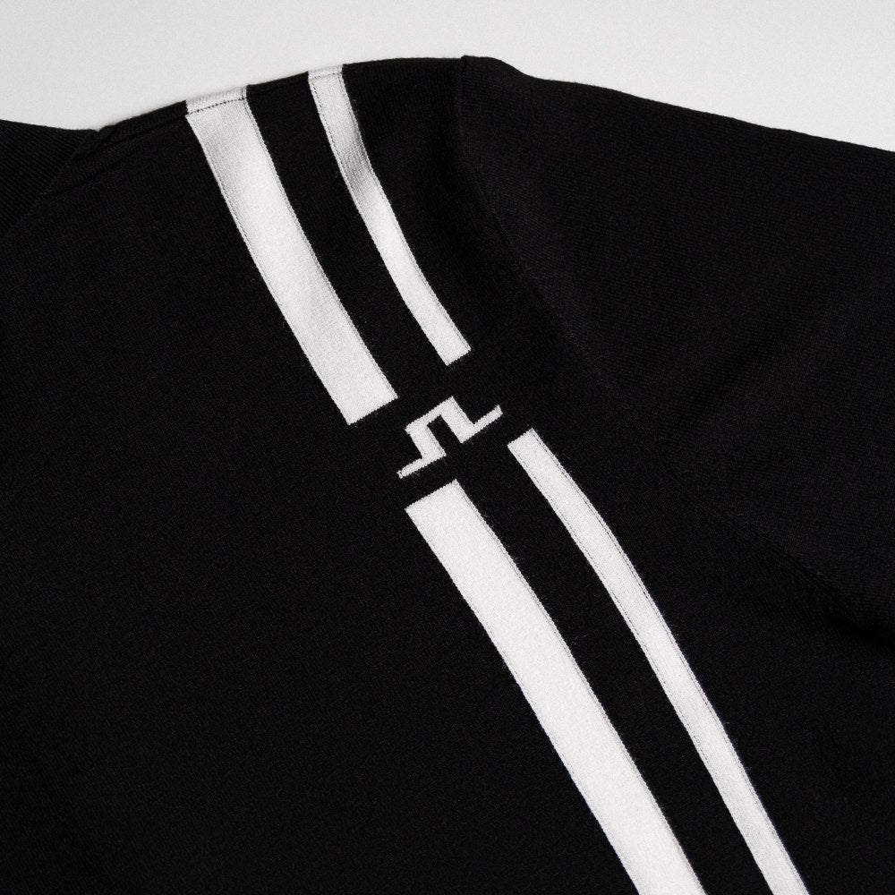 J.Lindeberg Golf Shirt - 30Y Wallis Knit Regular Fit - Black SH26