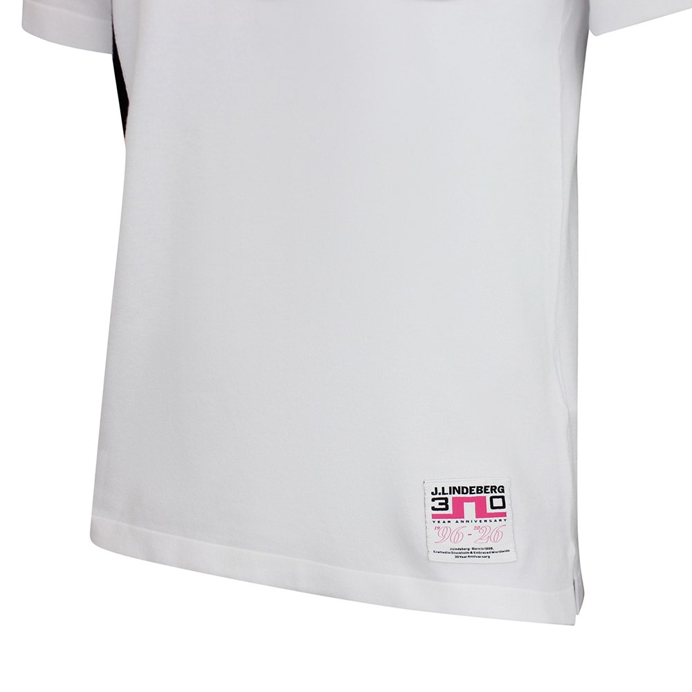 J.Lindeberg Golf Shirt - 30Y Wallis Knit Regular Fit - White SH26