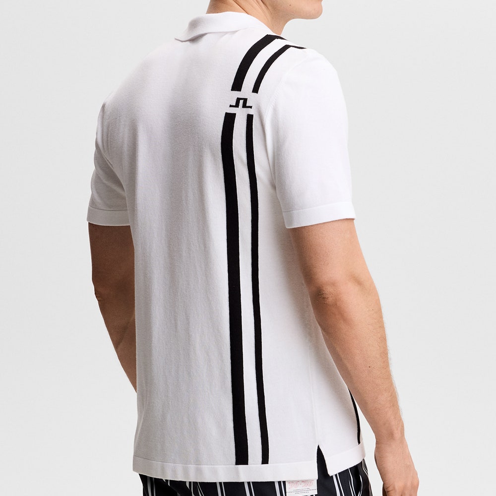 J.Lindeberg Golf Shirt - 30Y Wallis Knit Regular Fit - White SH26