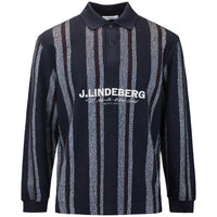 J.Lindeberg Golf Shirt - Bergman LS Sweater Polo - JL Navy AW26