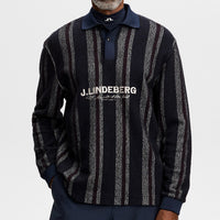 J.Lindeberg Golf Shirt - Bergman LS Sweater Polo - JL Navy AW26