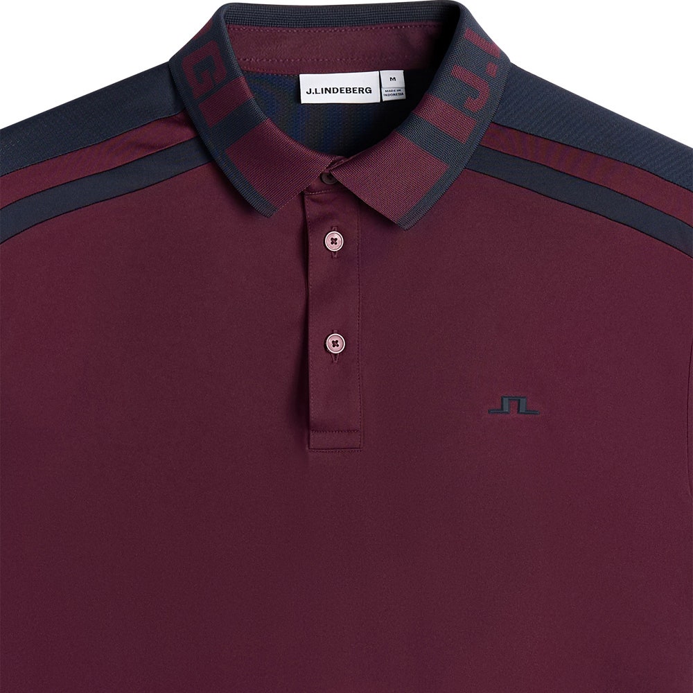J.Lindeberg Golf Shirt - Bo Reg. Fit Polo - Winetasting AW26