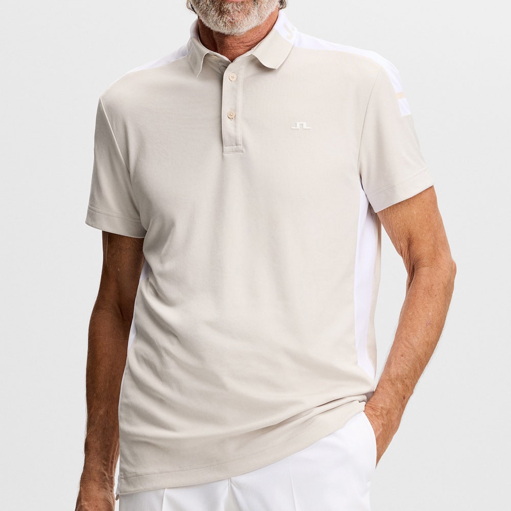 J.Lindeberg Golf Shirt - Bo Regular Fit - Moonbeam SS26