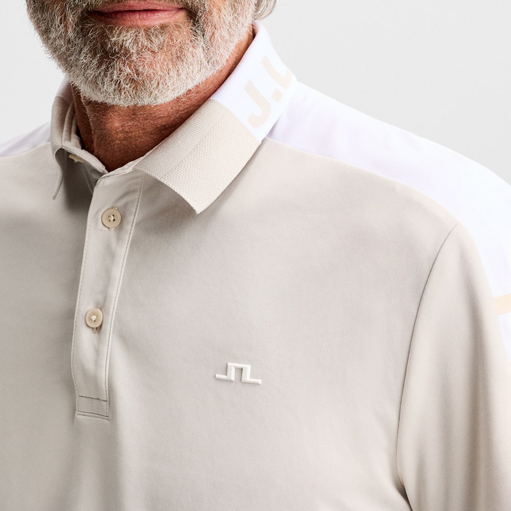 J.Lindeberg Golf Shirt - Bo Regular Fit - Moonbeam SS26