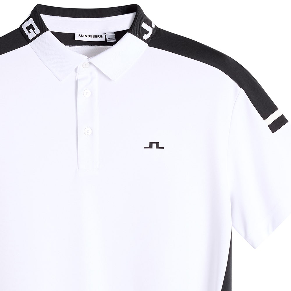J.Lindeberg Golf Shirt - Bo Regular Fit - White SS26