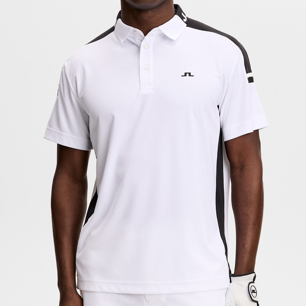 J.Lindeberg Golf Shirt - Bo Regular Fit - White SS26