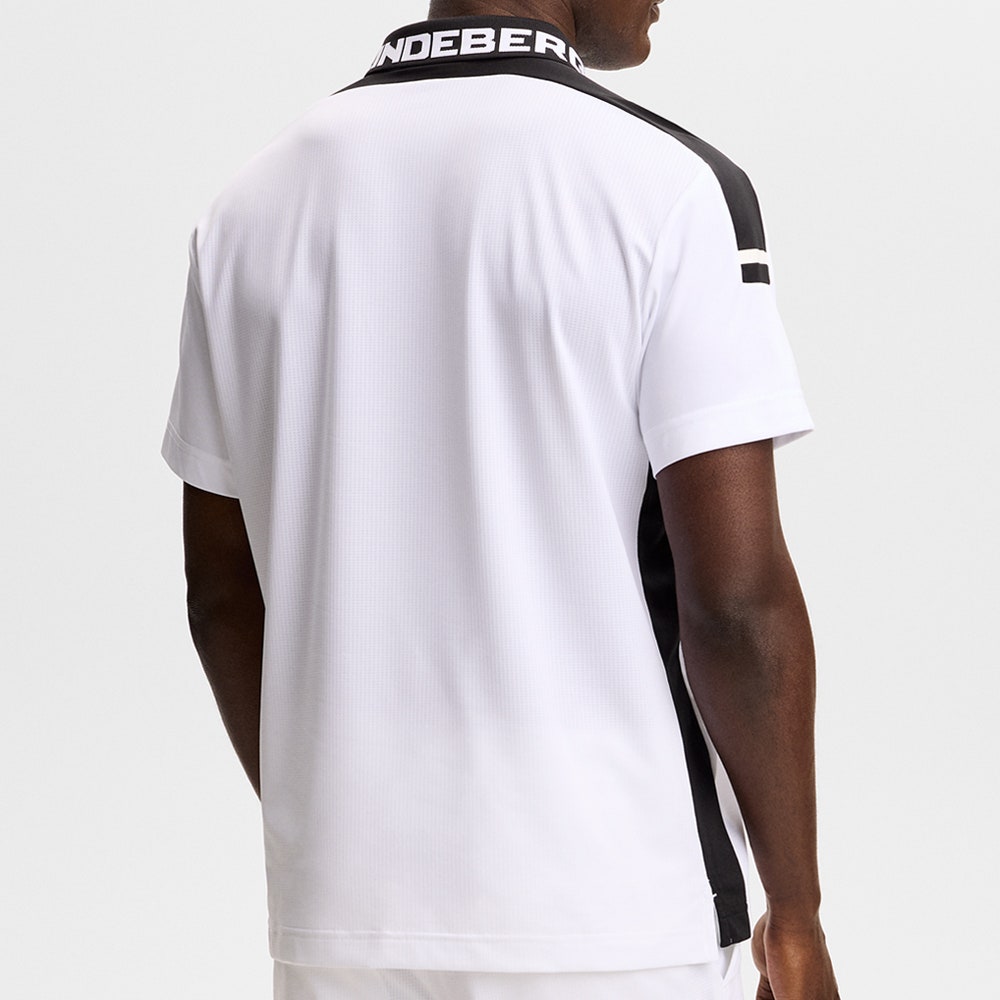 J.Lindeberg Golf Shirt - Bo Regular Fit - White SS26