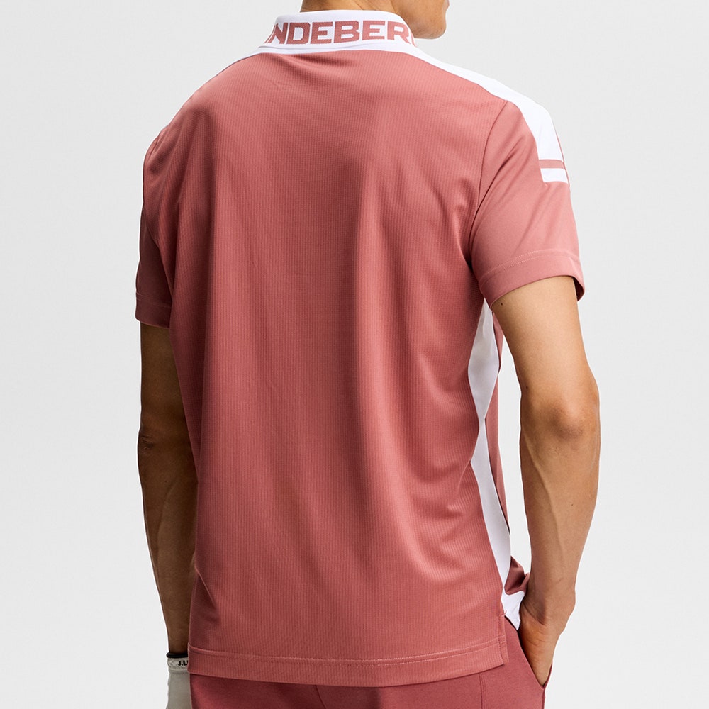 J.Lindeberg Golf Shirt - Bo Regular Fit - Withered Rose SS26