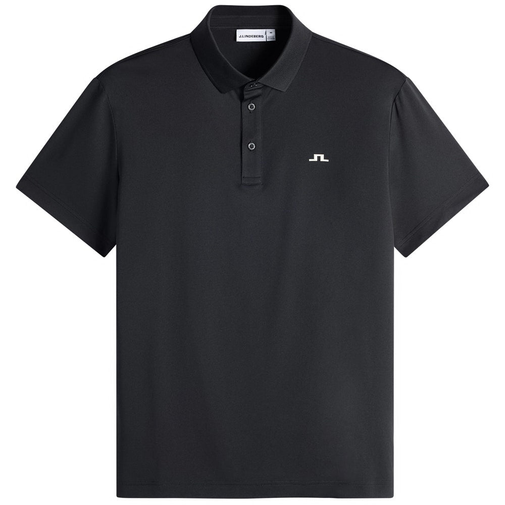 J.Lindeberg Golf Shirt - Bridge Regular Fit - Black SS26