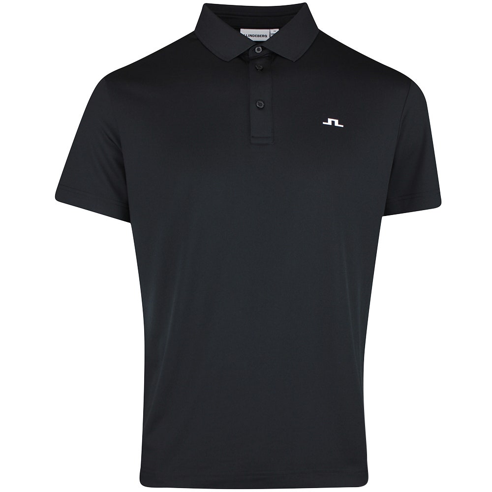 J.Lindeberg Golf Shirt - Bridge Regular Fit - Black SS26