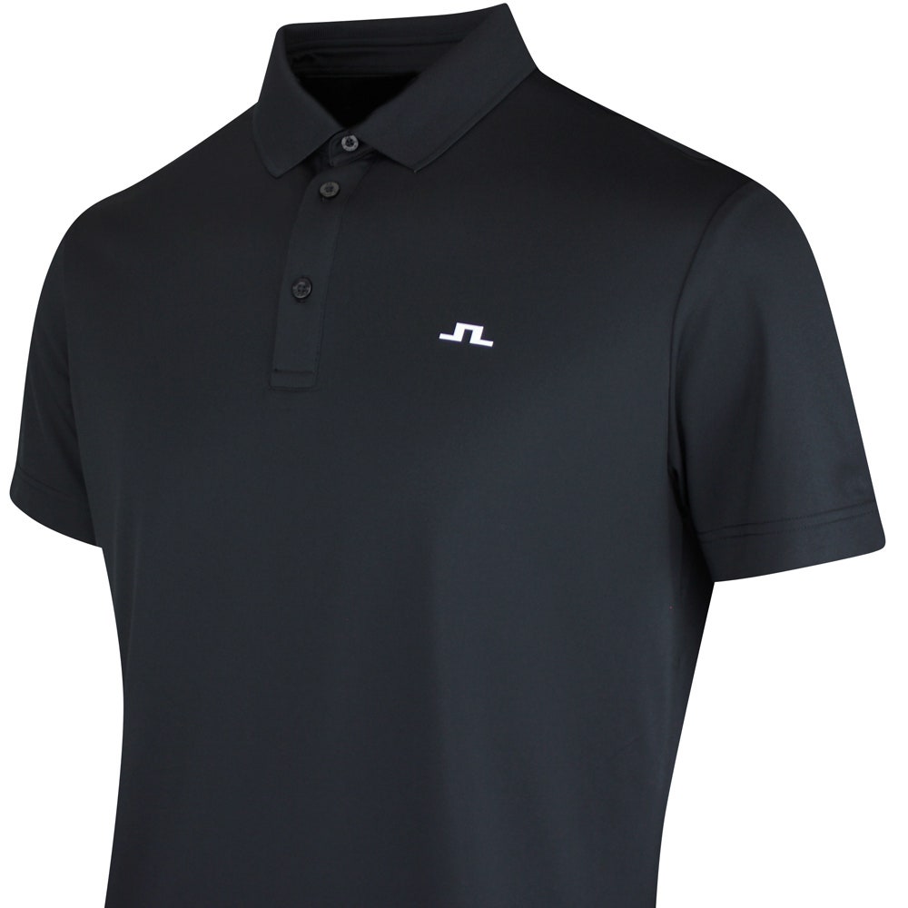 J.Lindeberg Golf Shirt - Bridge Regular Fit - Black SS26