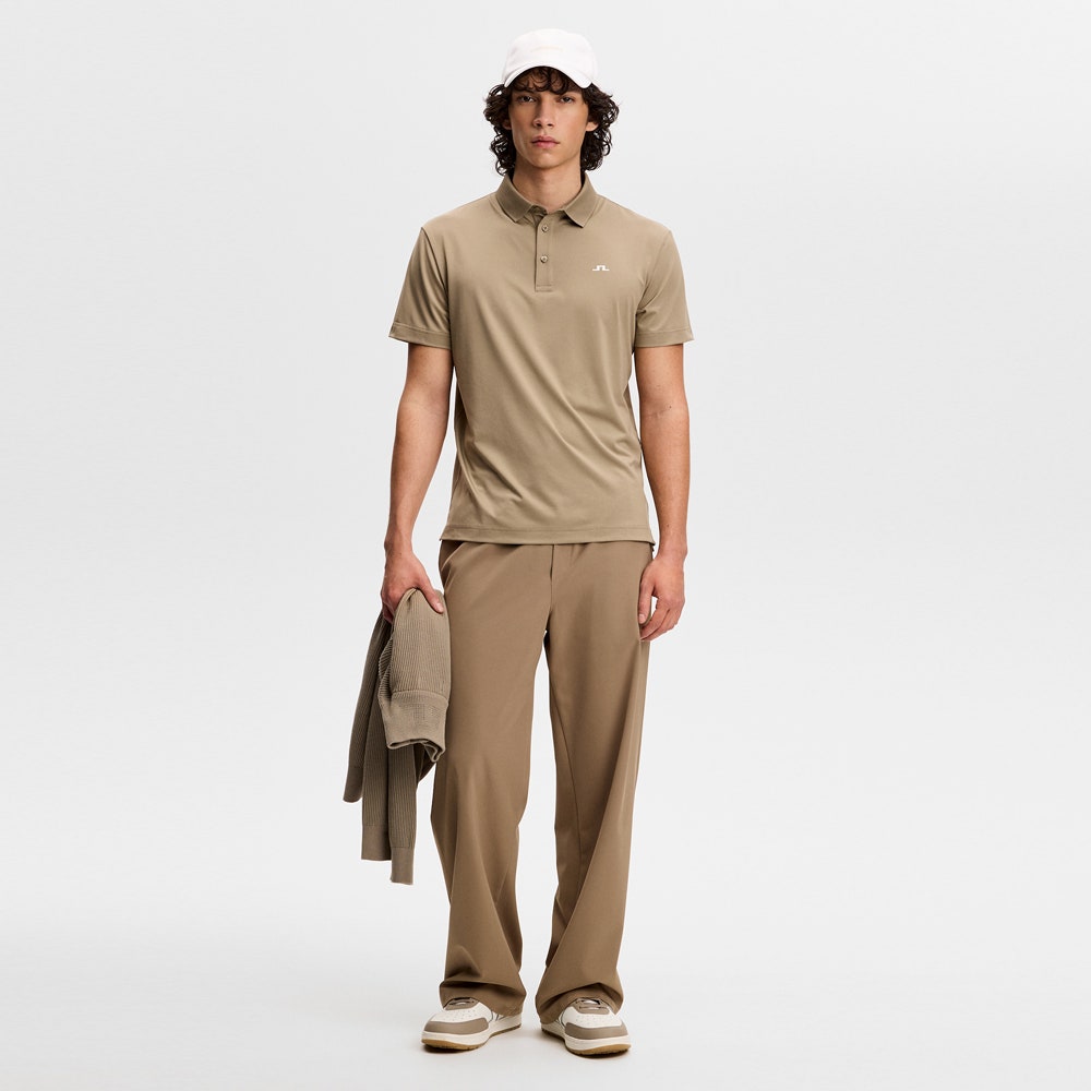 J.Lindeberg Golf Shirt - Bridge Regular Fit - Brindle SS26