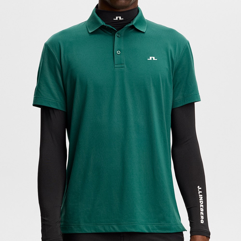 J.Lindeberg Golf Shirt - Bridge Regular Fit - Forest Biome AW26