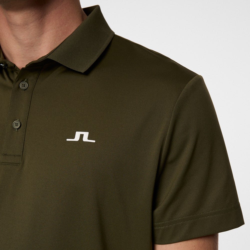 J.Lindeberg Golf Shirt - Bridge Regular Fit - Forest Green AW25