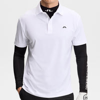 J.Lindeberg Golf Shirt - Bridge Regular Fit - White SS26