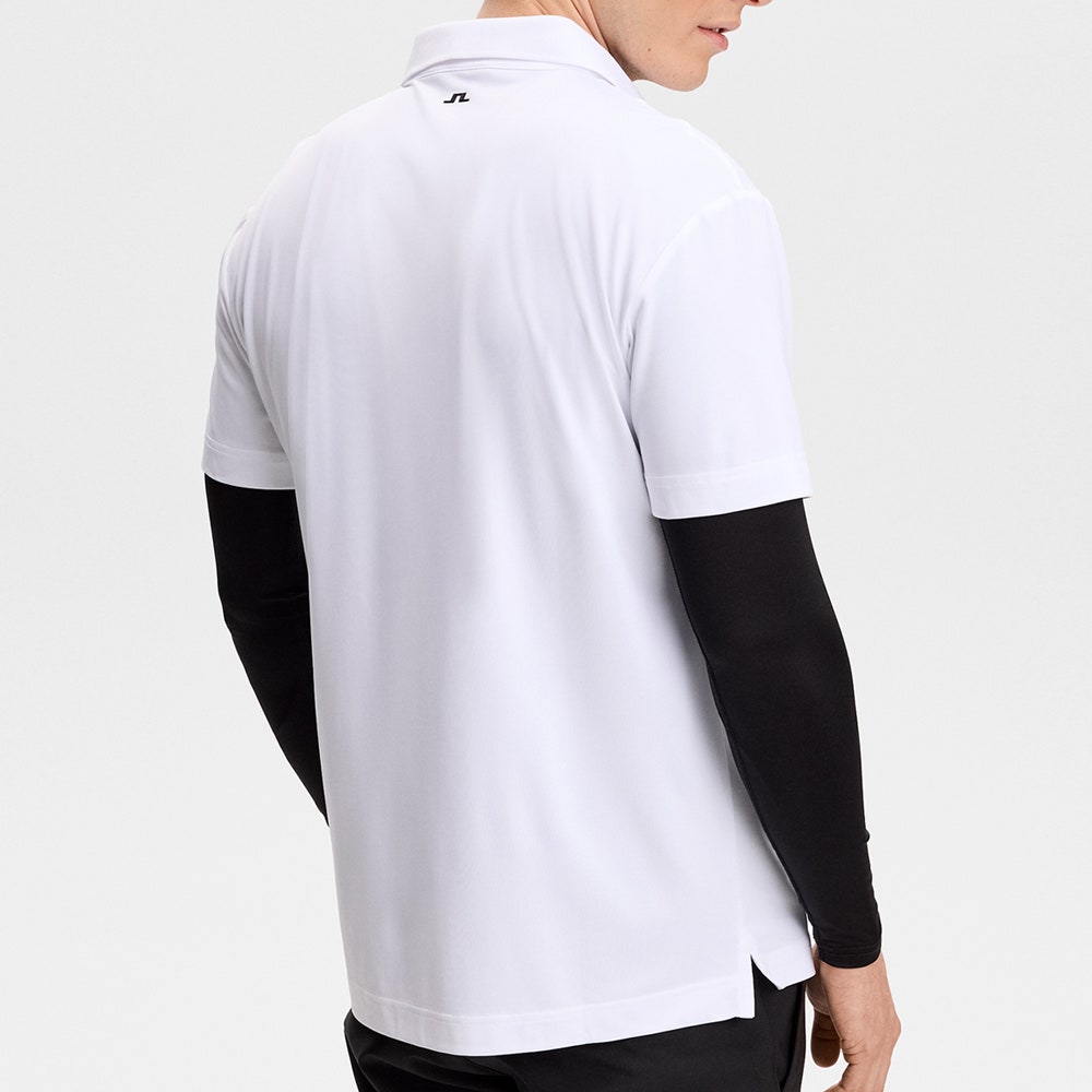 J.Lindeberg Golf Shirt - Bridge Regular Fit - White SS26