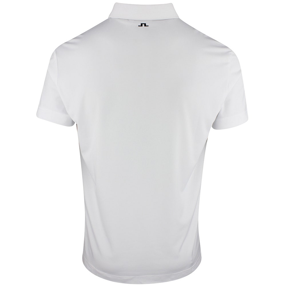 J.Lindeberg Golf Shirt - Bridge Regular Fit - White SS26