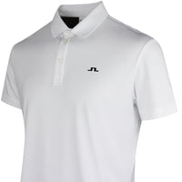J.Lindeberg Golf Shirt - Bridge Regular Fit - White SS26