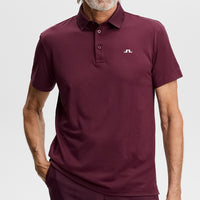 J.Lindeberg Golf Shirt - Bridge Regular Fit - Winetasting AW26