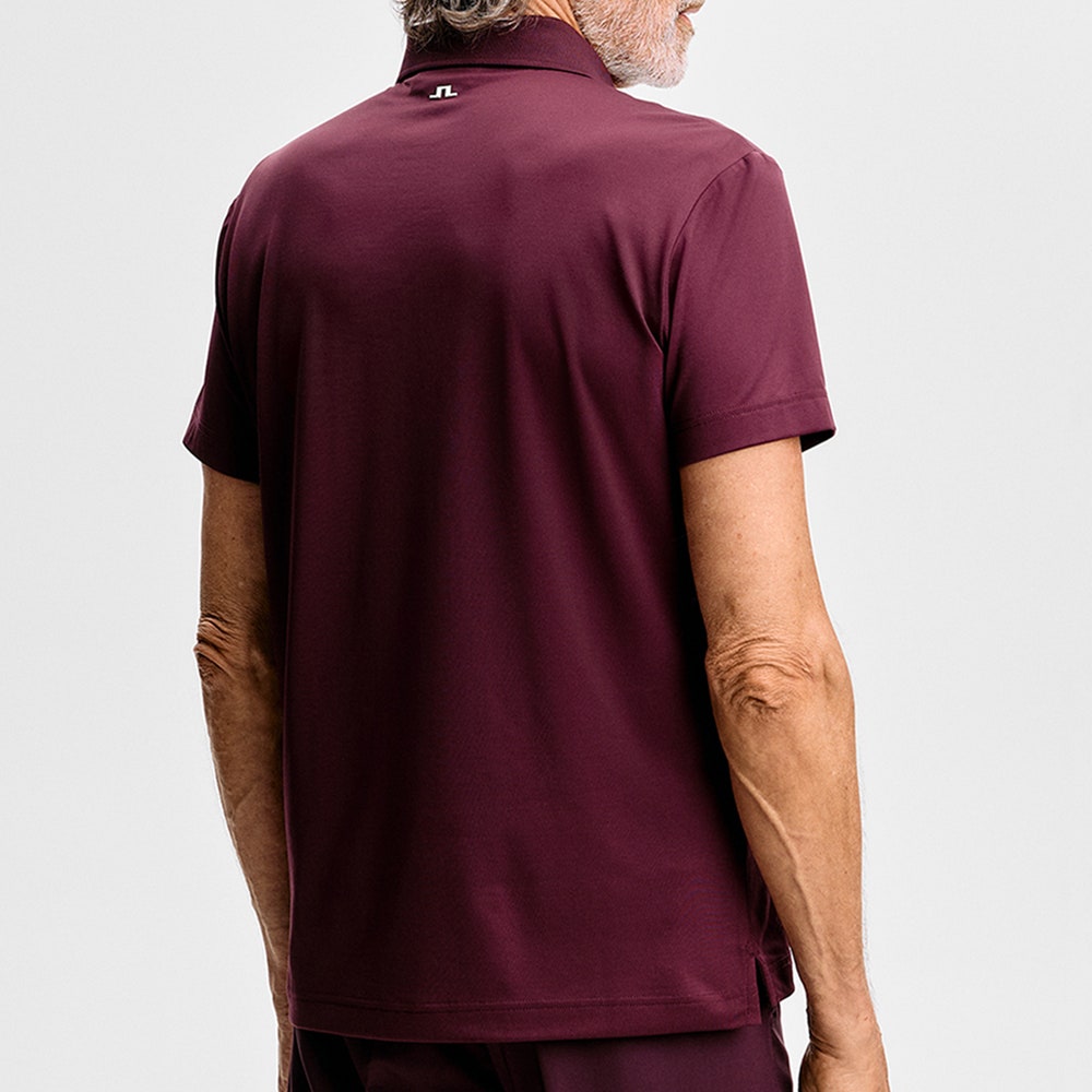 J.Lindeberg Golf Shirt - Bridge Regular Fit - Winetasting AW26