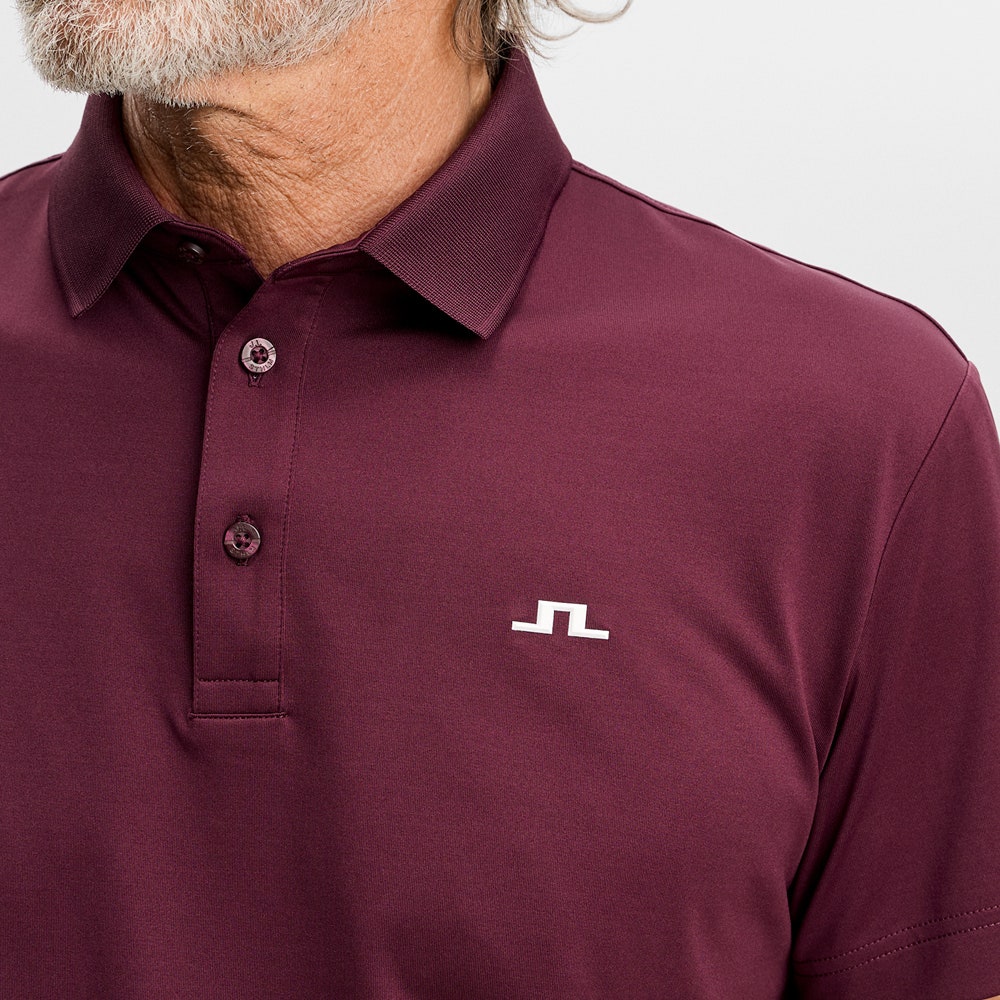 J.Lindeberg Golf Shirt - Bridge Regular Fit - Winetasting AW26