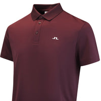 J.Lindeberg Golf Shirt - Bridge Regular Fit - Winetasting AW26