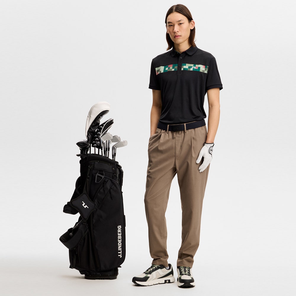 J.Lindeberg Golf Shirt - Bridger M Tour 26 Reg. Fit - Black SS26