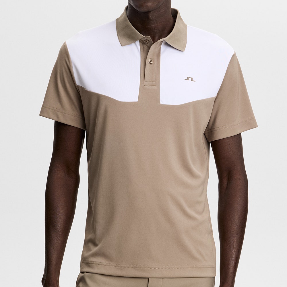 J.Lindeberg Golf Shirt - Calex Reg. Fit Polo - Brindle AW26