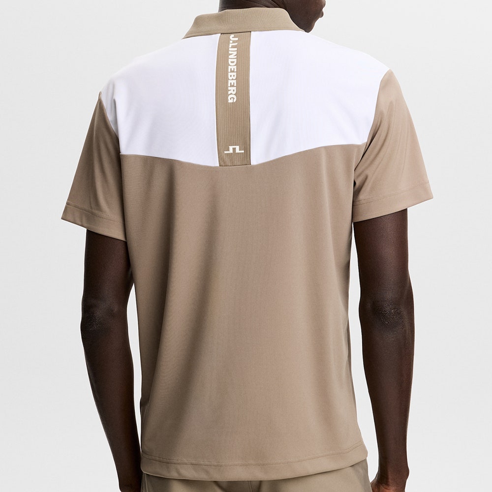 J.Lindeberg Golf Shirt - Calex Reg. Fit Polo - Brindle AW26