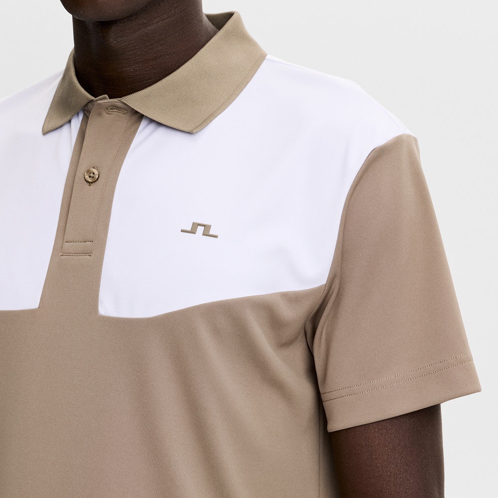 J.Lindeberg Golf Shirt - Calex Reg. Fit Polo - Brindle AW26