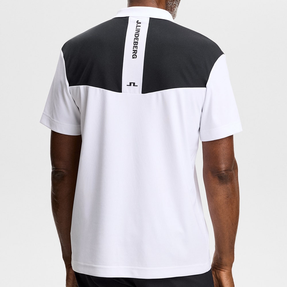 J.Lindeberg Golf Shirt - Calex Reg. Fit Polo - White AW26