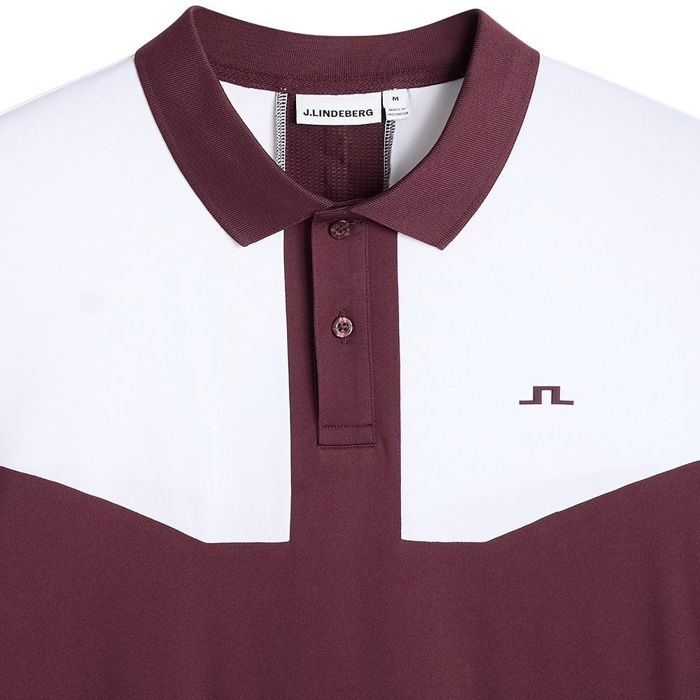 J.Lindeberg Golf Shirt - Calex Reg. Fit Polo - Winetasting AW26