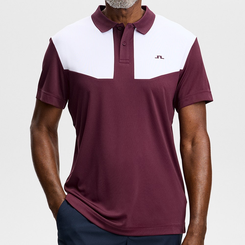 J.Lindeberg Golf Shirt - Calex Reg. Fit Polo - Winetasting AW26