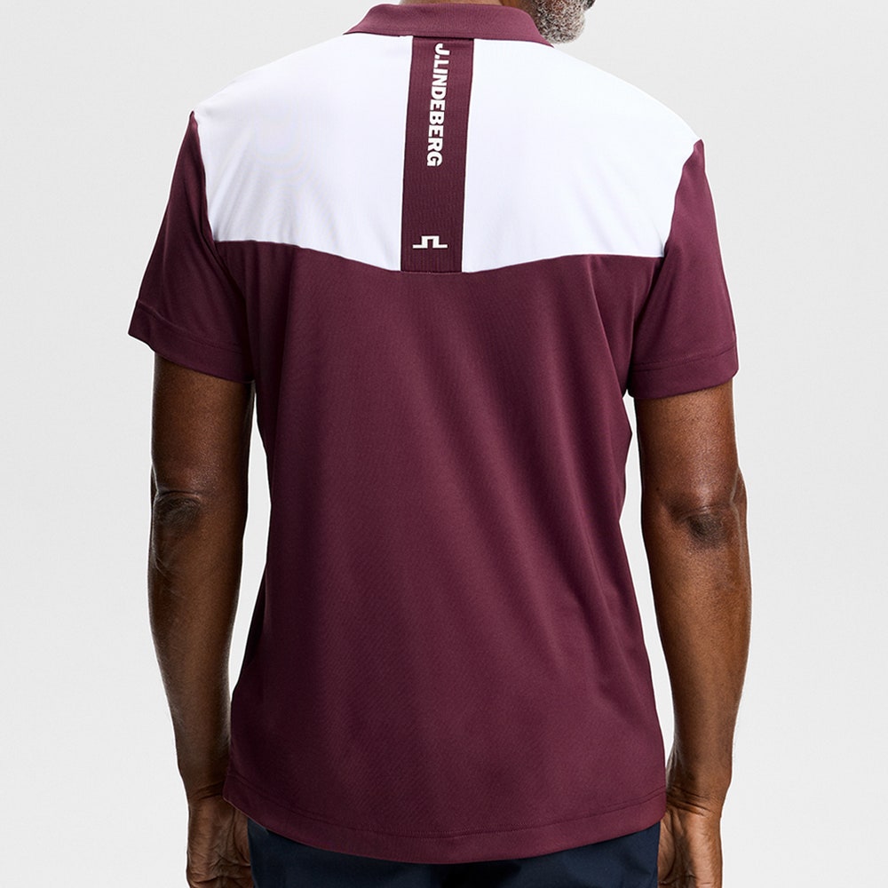 J.Lindeberg Golf Shirt - Calex Reg. Fit Polo - Winetasting AW26