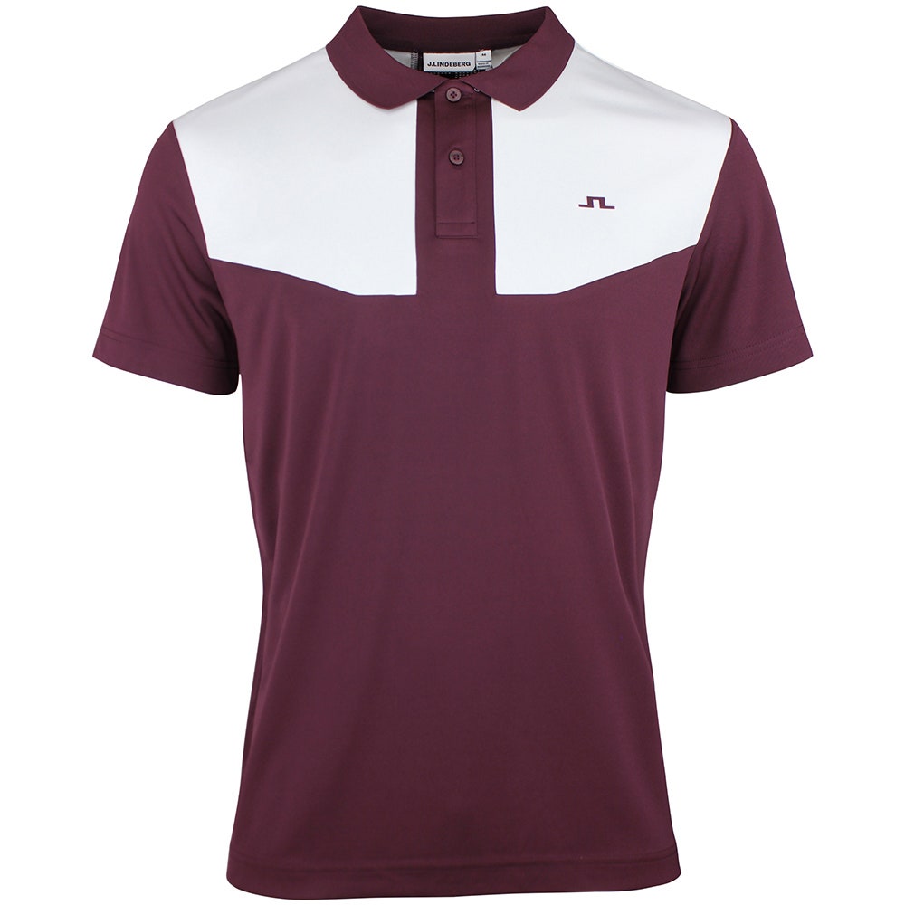 J.Lindeberg Golf Shirt - Calex Reg. Fit Polo - Winetasting AW26