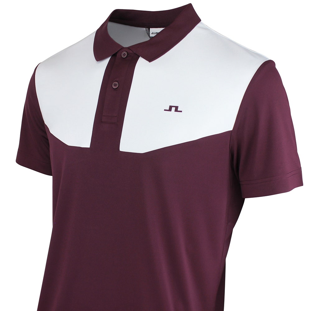 J.Lindeberg Golf Shirt - Calex Reg. Fit Polo - Winetasting AW26