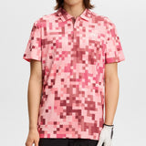 J.Lindeberg Golf Shirt - Dario M Tour 26 Print Reg. Fit - Pink SS26