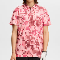 J.Lindeberg Golf Shirt - Dario M Tour 26 Print Reg. Fit - Pink SS26