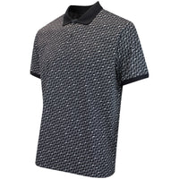 J.Lindeberg Golf Shirt - Devon Jacquard Reg. Fit Polo - Black AW26