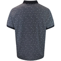 J.Lindeberg Golf Shirt - Devon Jacquard Reg. Fit Polo - Black AW26