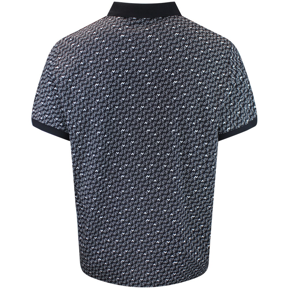 J.Lindeberg Golf Shirt - Devon Jacquard Reg. Fit Polo - Black AW26