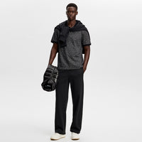 J.Lindeberg Golf Shirt - Devon Jacquard Reg. Fit Polo - Black AW26